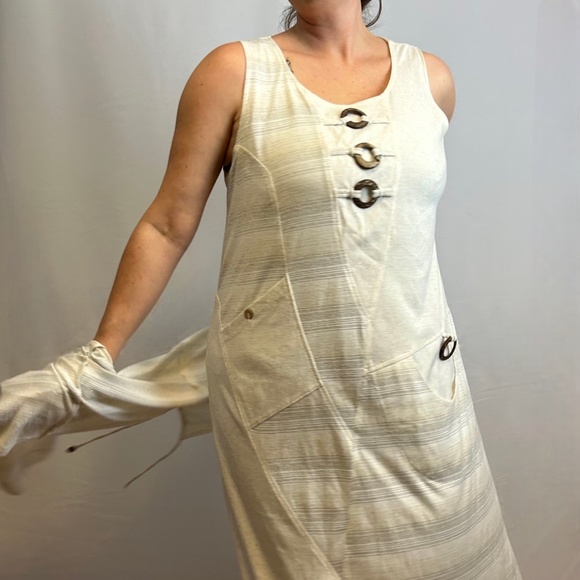 Silver And Cream Dress - Picture 1 of 5
